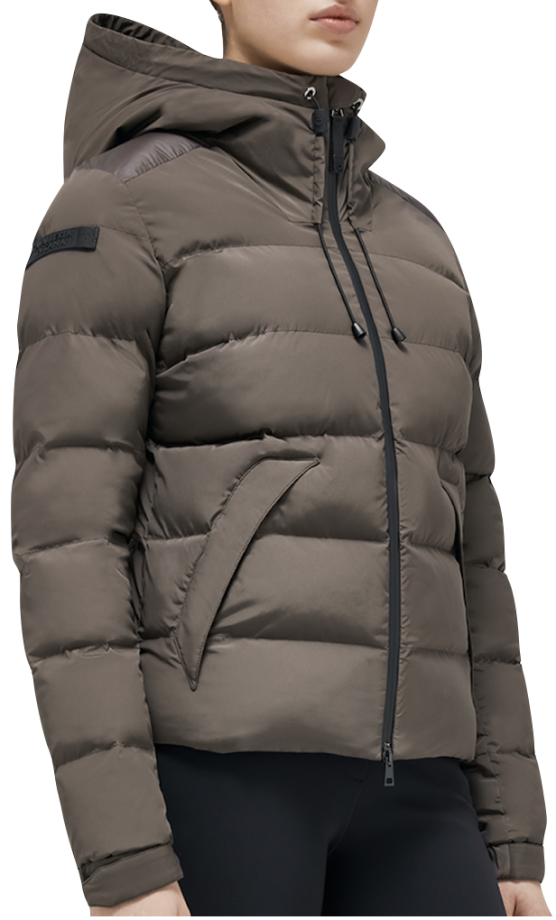 Cavalleria Toscana hooded  nylon puffer jacket bruin MAAT XL