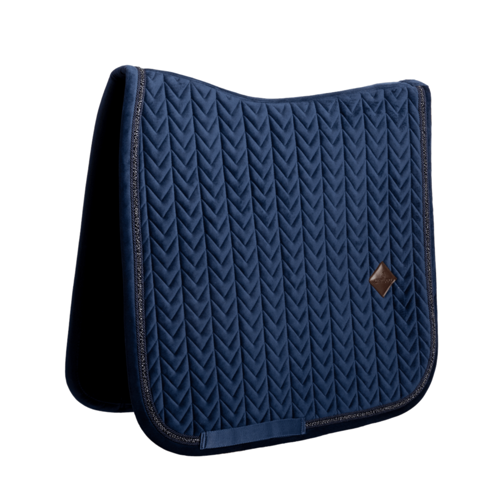 Kentucky zadeldek Velvet Mini Pearls Dressuur Navy full
