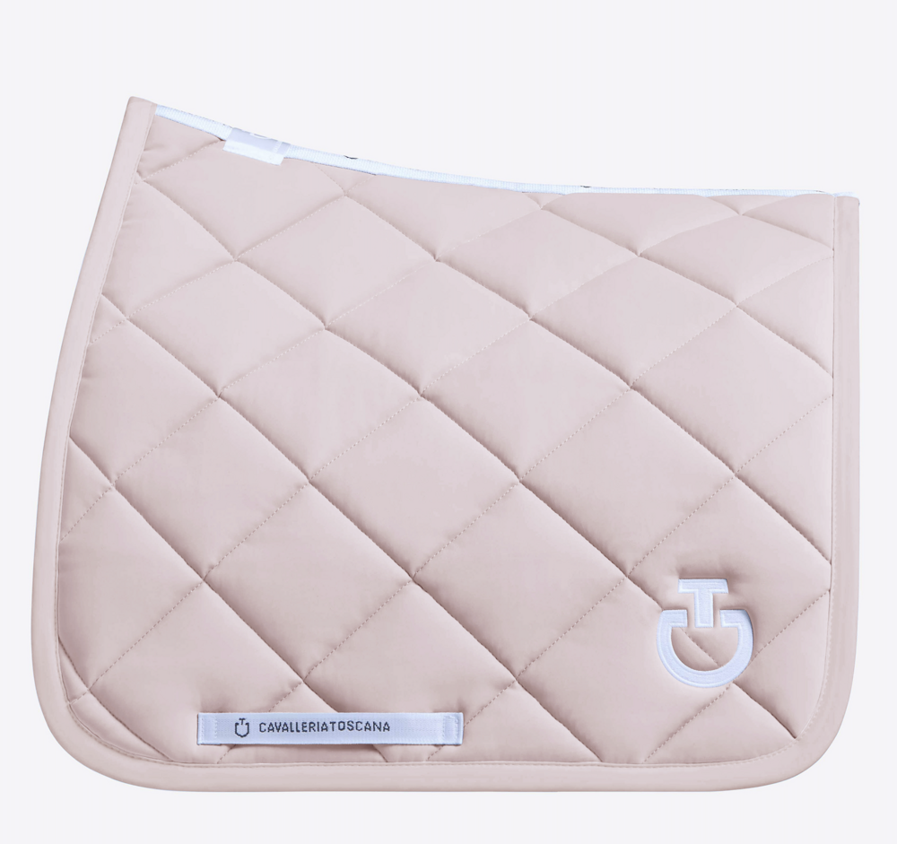 Cavalleria Toscana Diamond Quilted Jersey Dressuur VIOLET ICE met wit logo 