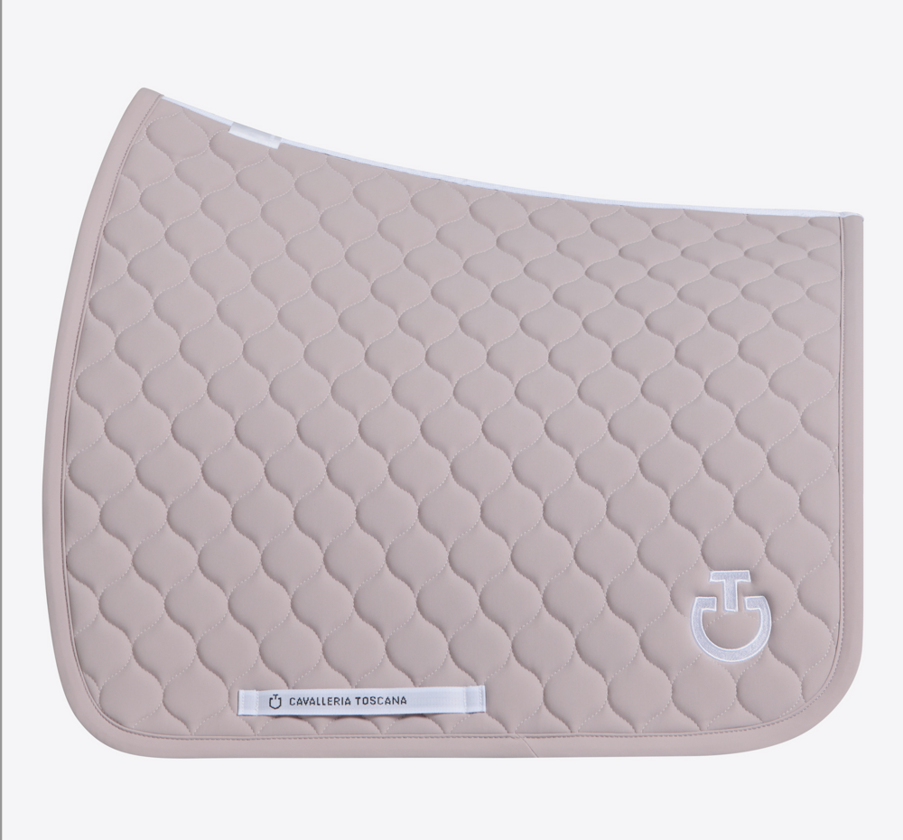 Cavalleria Toscana CIRCULAR QUILTED JERSEY - dressuur-  VIOLET ICE met wit logo maat full