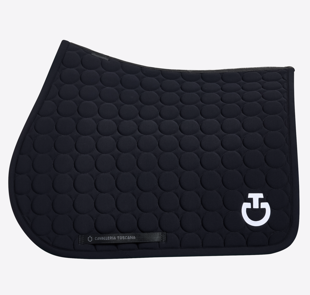 Cavalleria Toscana Spring Zadeldekje zwart – Wit Logo | Full