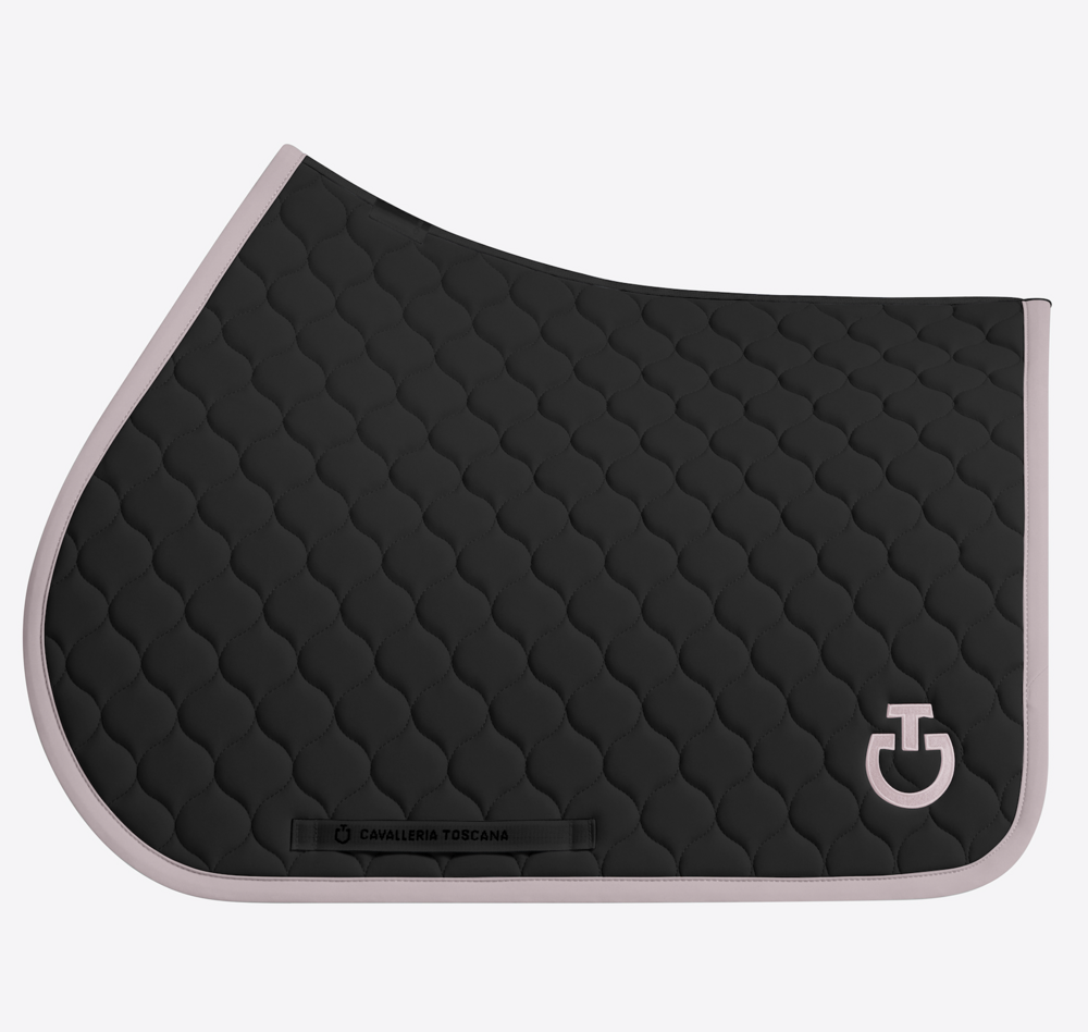 Cavalleria Toscana Spring Zadeldekje zwart – violet ice Logo | Full