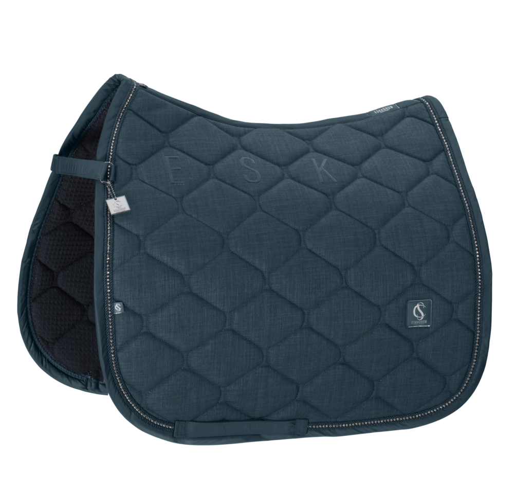 Eskadron zadeldek dressuur Boucle Crystal classic 26 full - Ocean -