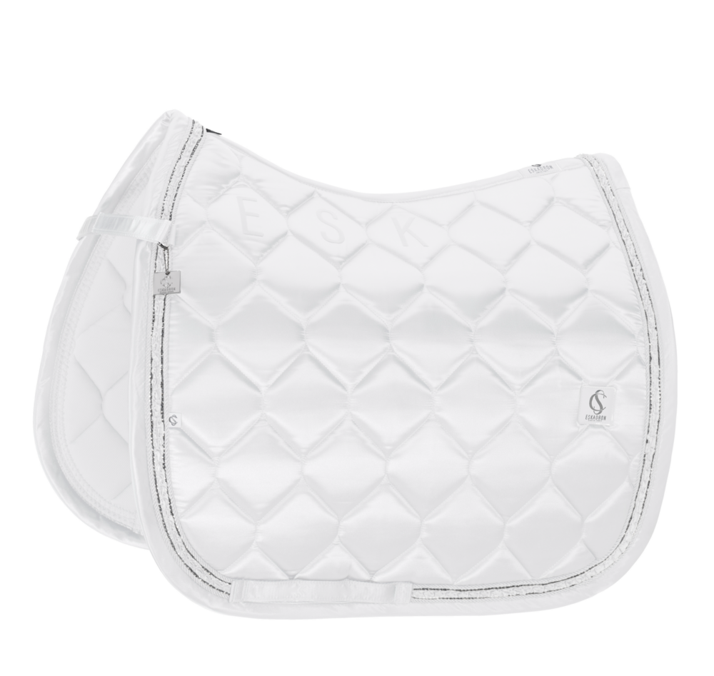 Eskadron zadeldek dressuur Satin Frills classic 26 full - wit-