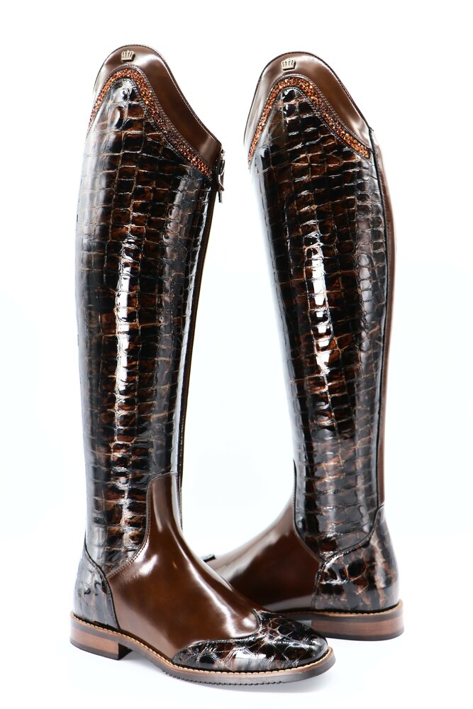 Kingsley rijlaars Capri Vitela croco brown  maat 39 MA-M