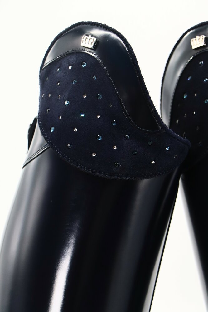 Kingsley rijlaars Olbia 01 Uragano blauw met Top Nox en Swarovski steen in top