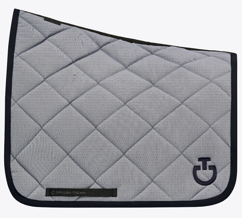 Cavalleria Toscana Diamond Quilted Jersey Dressuur GREY PRINT met zwart logo 