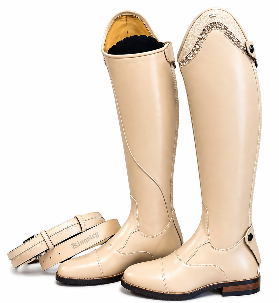 Kingsley rijlaars Olbia 01 nature beige top Finn