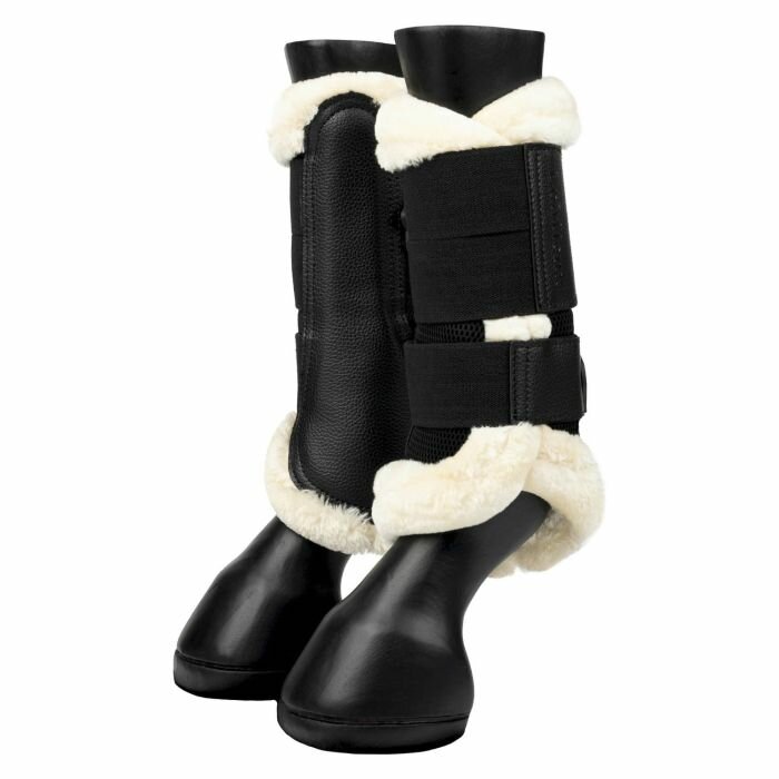 Le Mieux Fleece edge mesh brushing boots Black/Natural