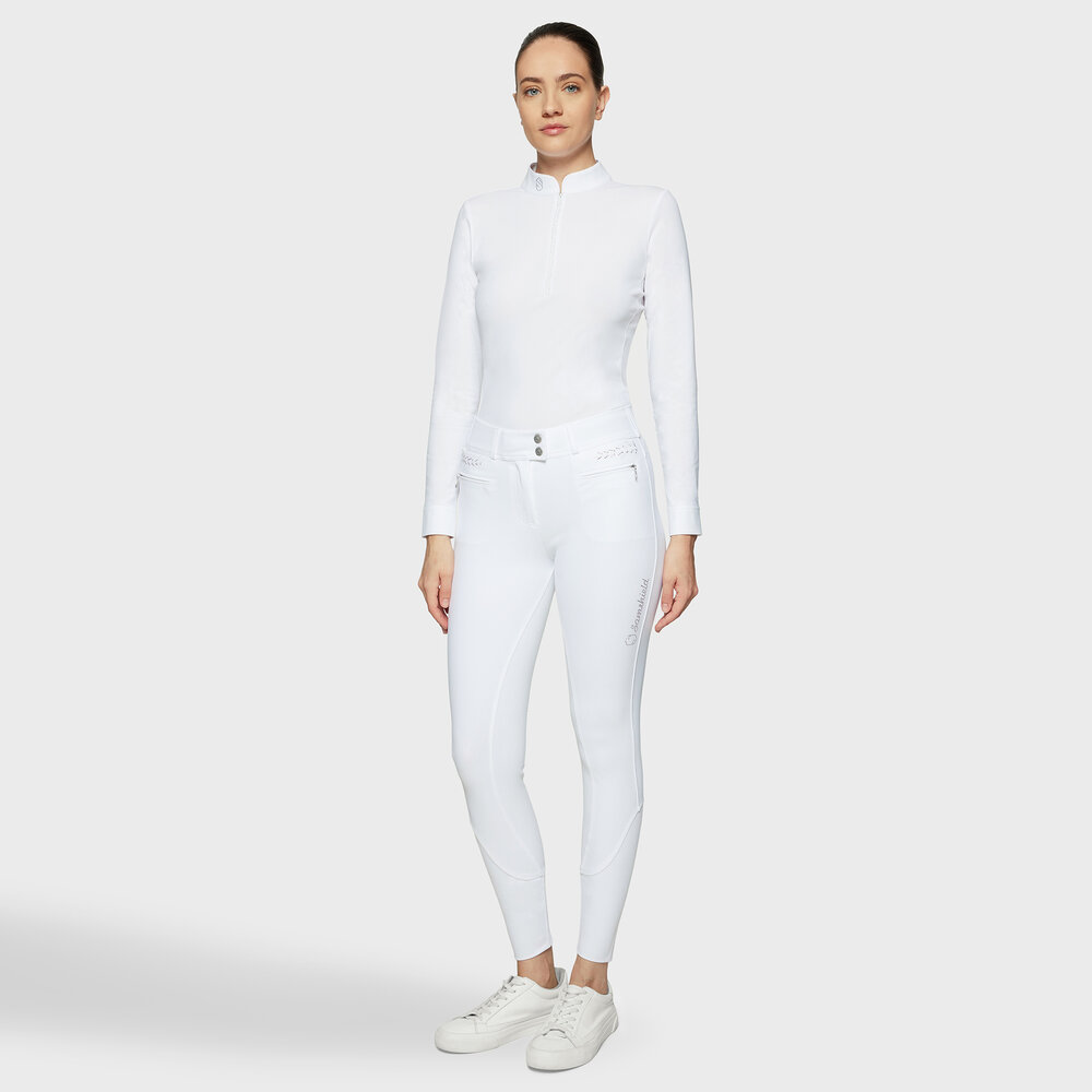 Samshield rijbroek CAPUCINE full grip White Nederlandse maat 38 met vlekjes