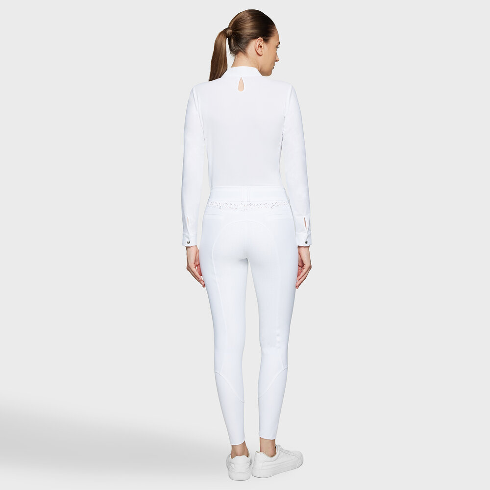 Samshield rijbroek CAPUCINE full grip White Nederlandse maat 38 met vlekjes