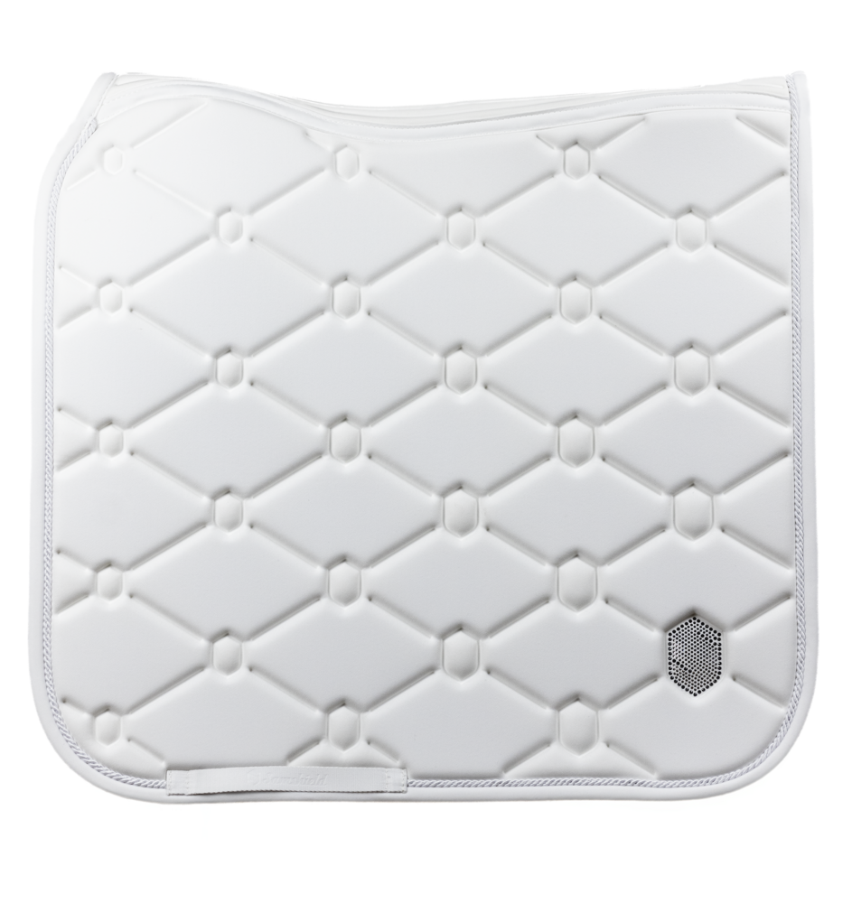 Samshield zadeldek - wit - Swarovski dressuur mt full