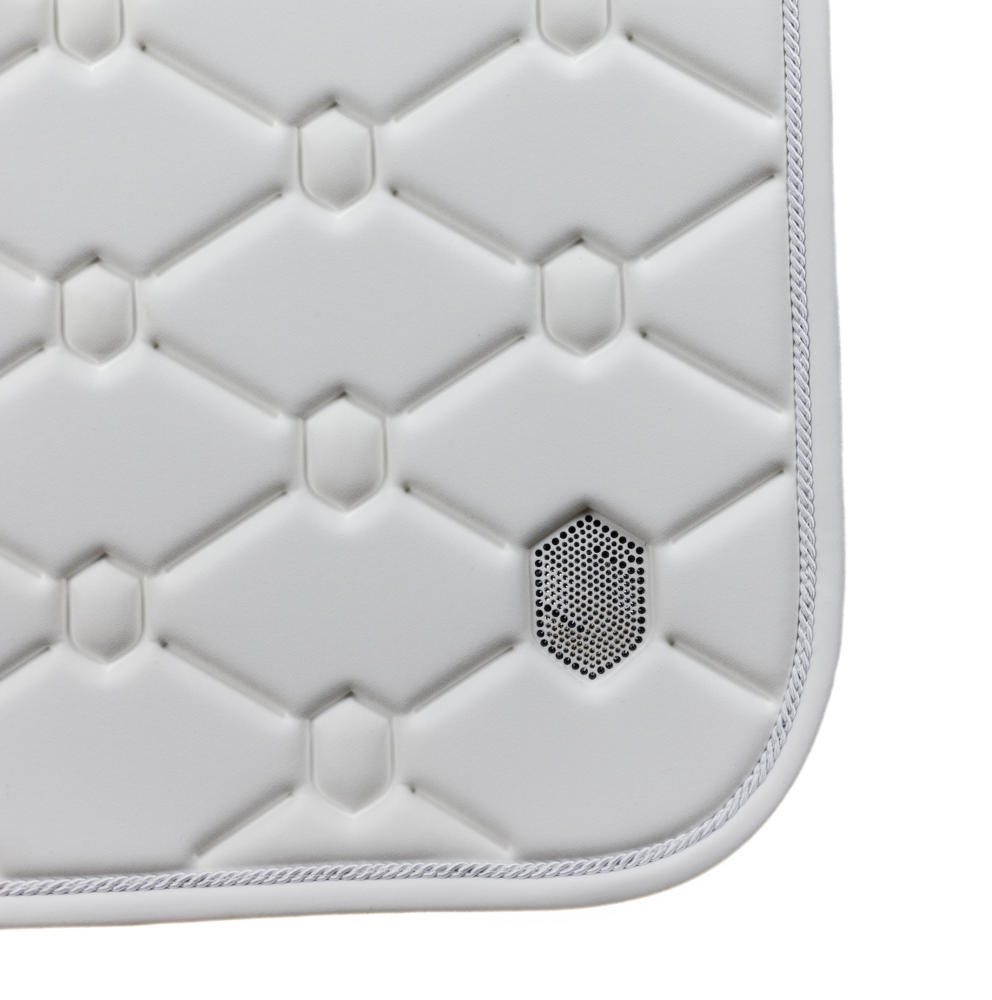 Samshield zadeldek - wit - Swarovski dressuur mt full