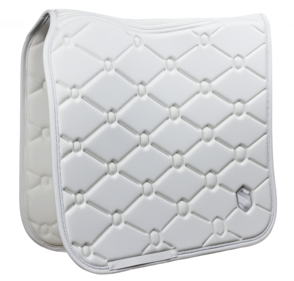 Samshield zadeldek Embroidery wit - dressuur -  mt full