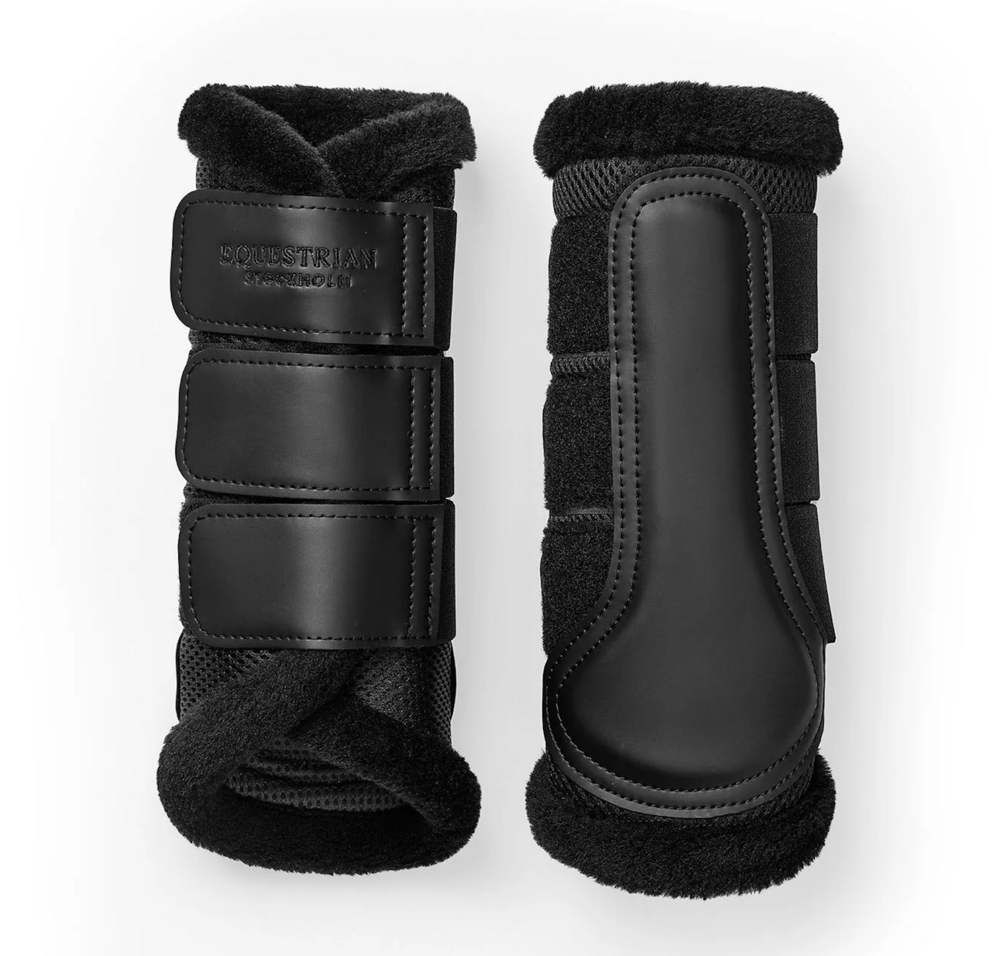 Equestrian Stockholm fur - mesh peesbeschermers zwart