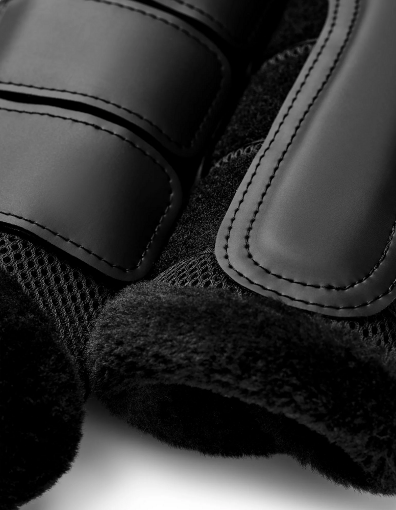 Equestrian Stockholm fur - mesh peesbeschermers zwart