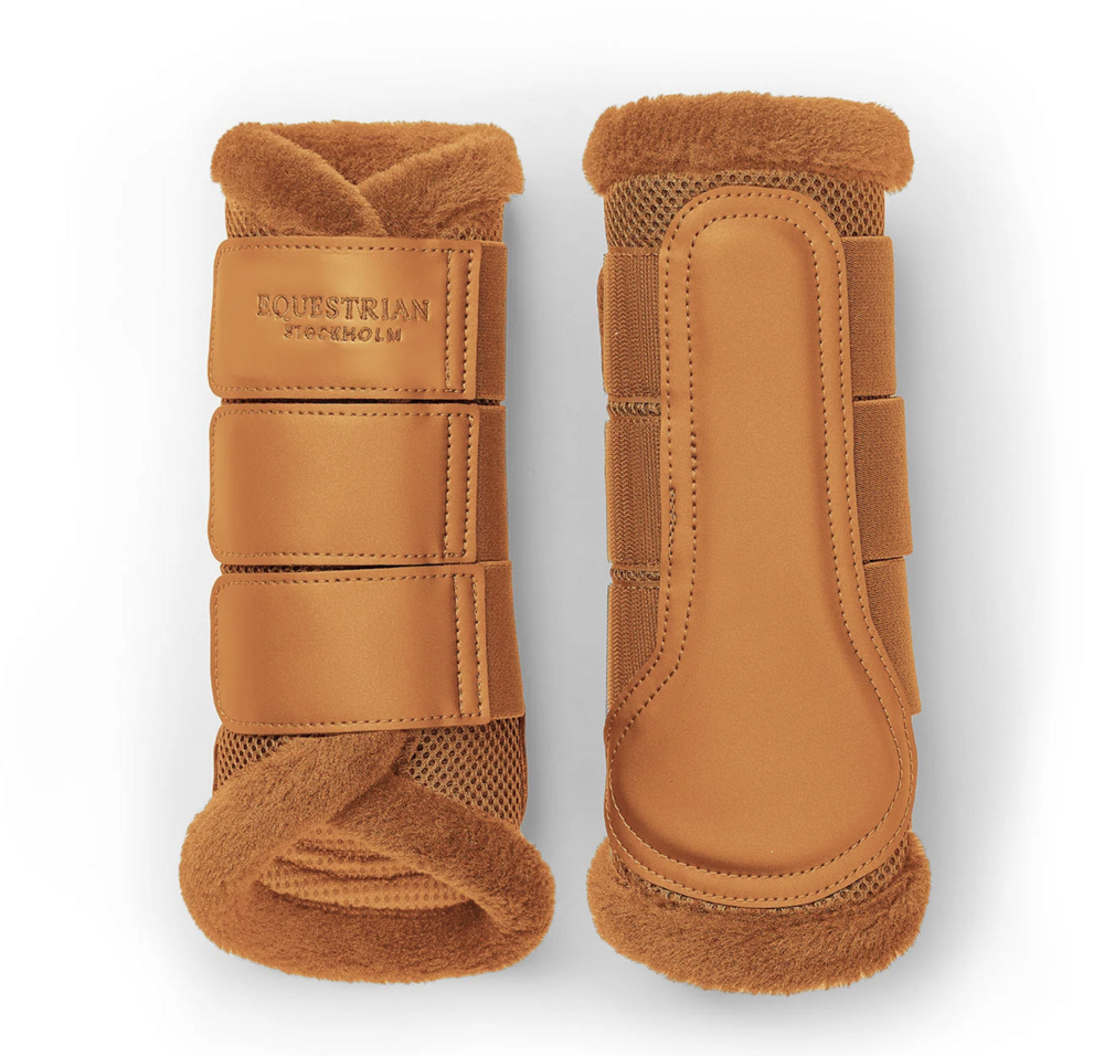 Equestrian Stockholm fur - mesh peesbeschermers Chestnut 