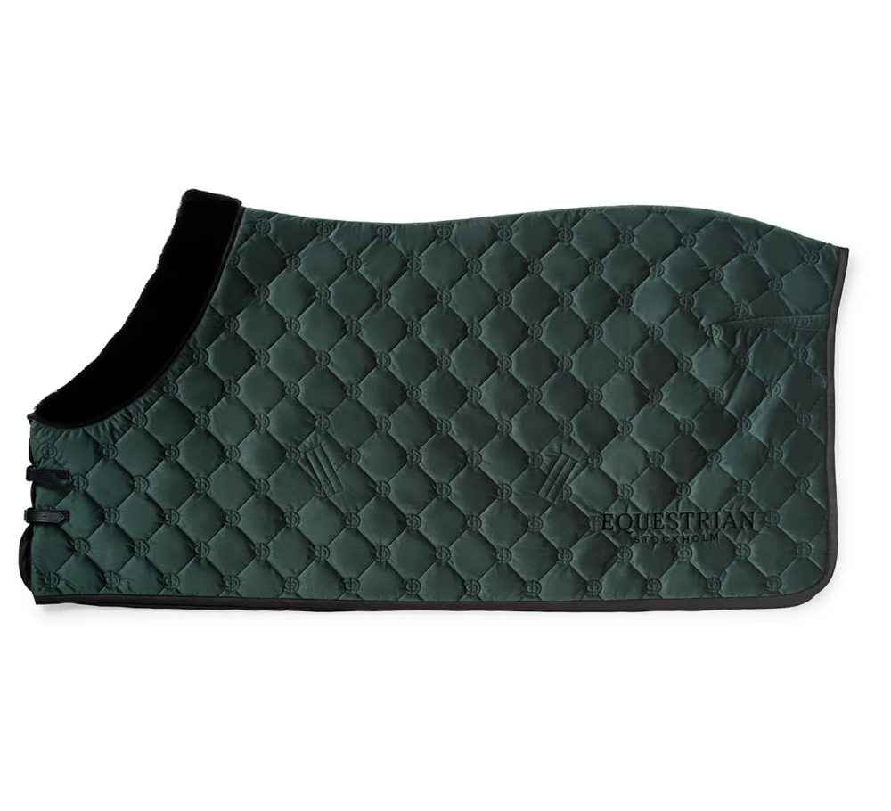 Equestrian Stockholm Velvet deken Sycamore Green
