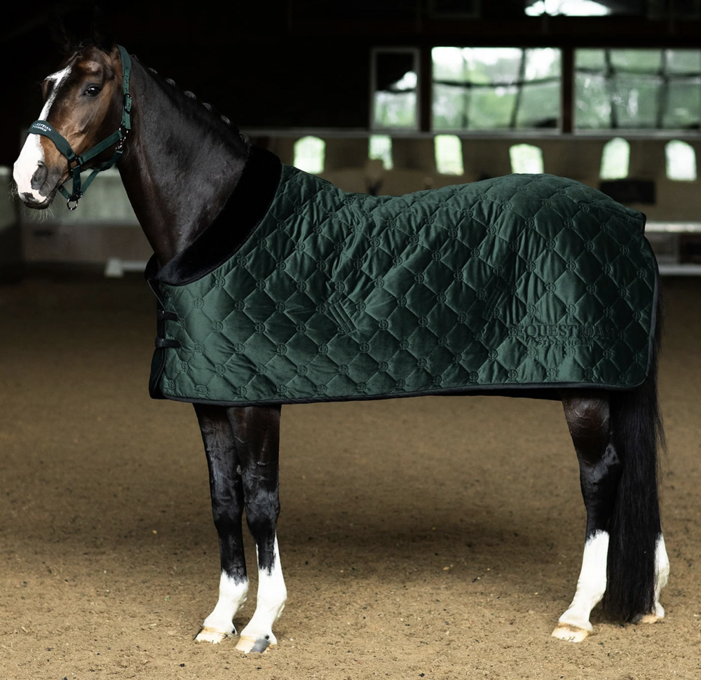 Equestrian Stockholm Velvet deken Sycamore Green