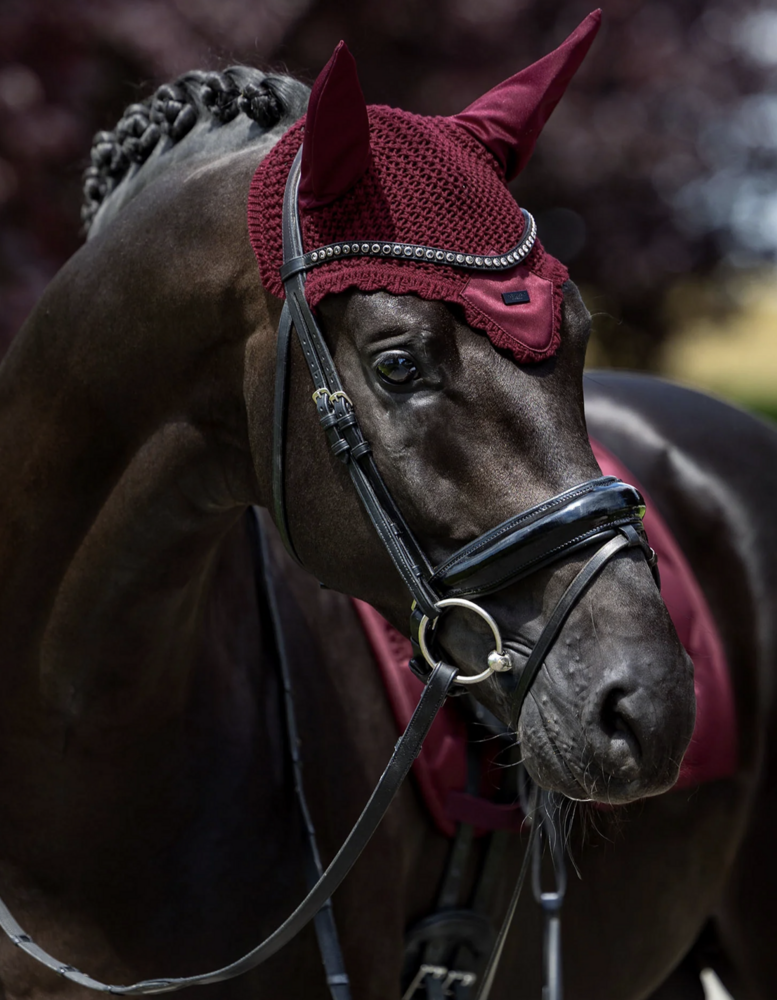 Equestrian Stockholm  oornetje - Satin - Merlot
