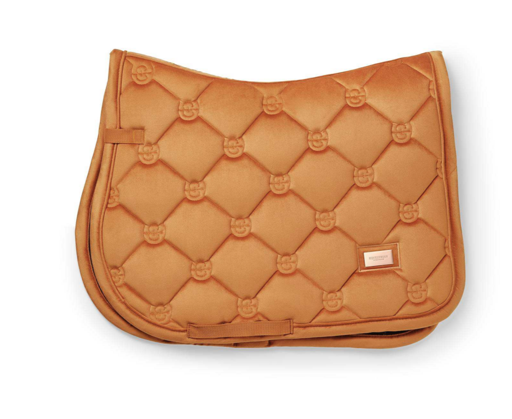 Equestrian Stockholm zadeldek Velvet  chestnut  - jump -full