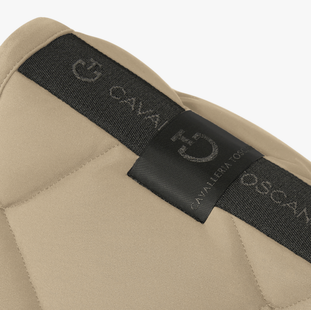Cavalleria Toscana Diamond Quilted Jersey Dressuur ALUMINIUM met zwart logo 