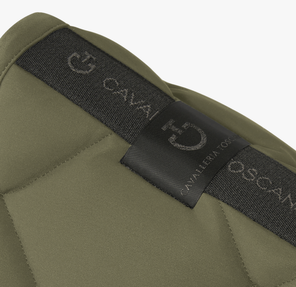 Cavalleria Toscana Diamond Quilted Jersey Dressuur WINTER MOSS met zwart logo 