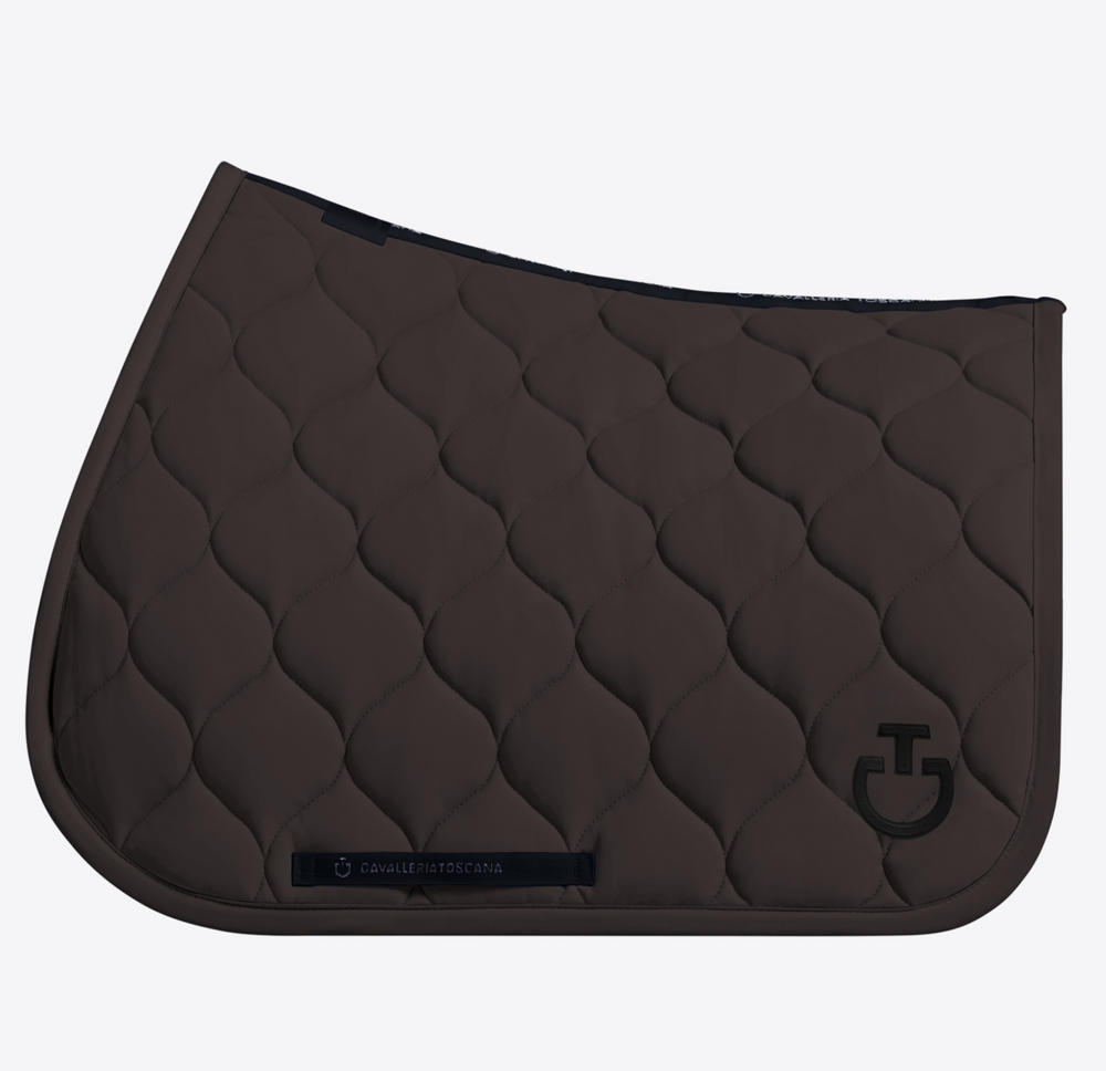 Cavalleria Toscana Diamond Quilted Jersey -JUMP-  Espresso met zwart logo 