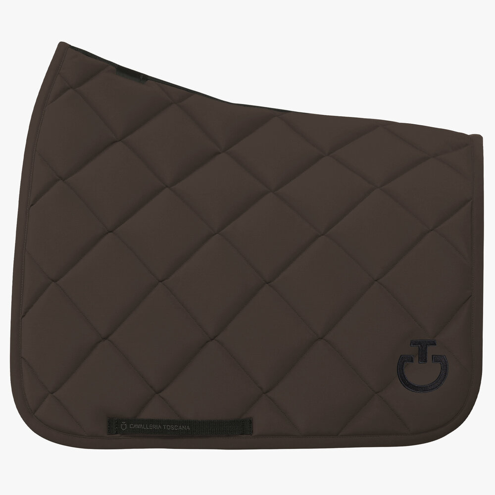 Cavalleria Toscana Diamond Quilted Jersey Dressuur Espresso met zwart logo 