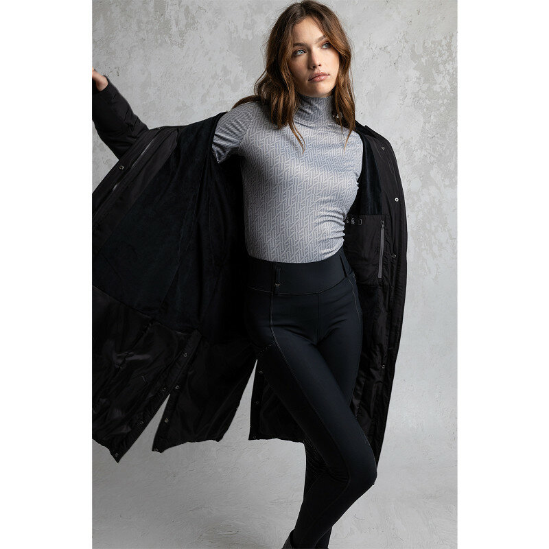 Anky  lange winterjas  zwart