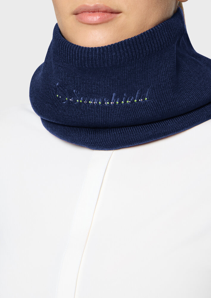 Samshield nekwarmer sjaal Crystal  Navy