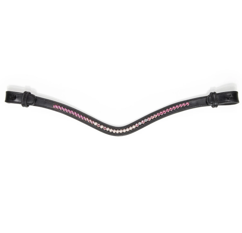 Equestrian Stockholm frontriem Faded Pink 6 mm full