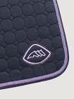 Equiline zadeldekje OctagonDressuur EQGLOC Navy met paars Full
